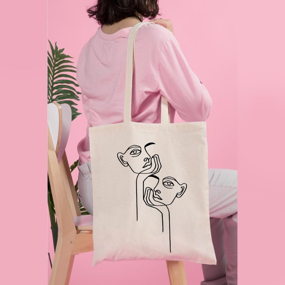 Organic Paint and Cotton Canvas Hand with Face Bag